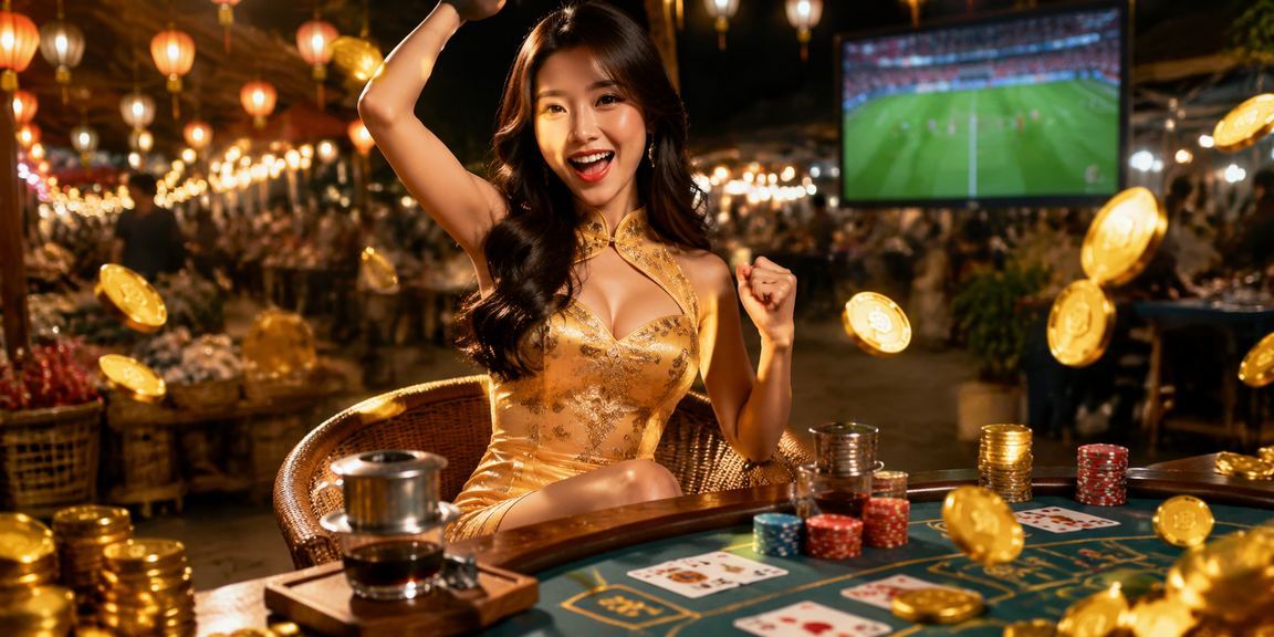 Người chơi baccarat tại Phú Quốc mặc áo dài thưởng thức trải nghiệm live casino sang trọng